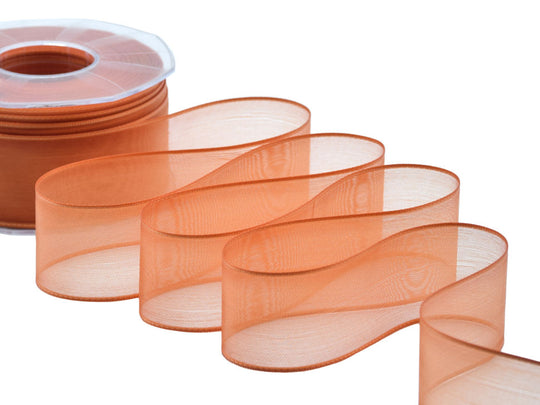velo bordi raso 40 mm arancio pesca