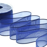 velo bordi raso 40 mm blu scuro