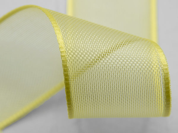 Voile de 45 mm de satin jaune