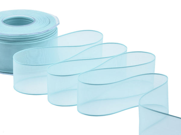 Veil Satin Edges 40 mm Aquamarine