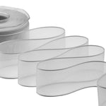 velo bordi raso 40 mm grigio perla