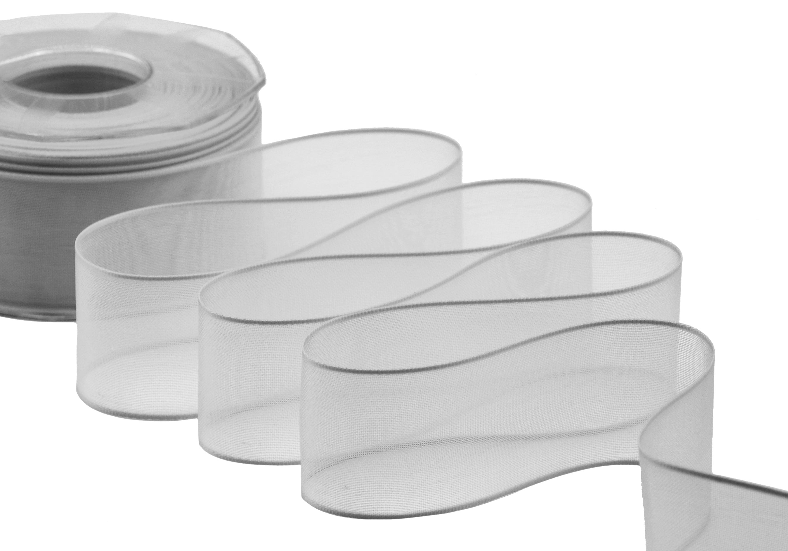 velo bordi raso 40 mm grigio perla