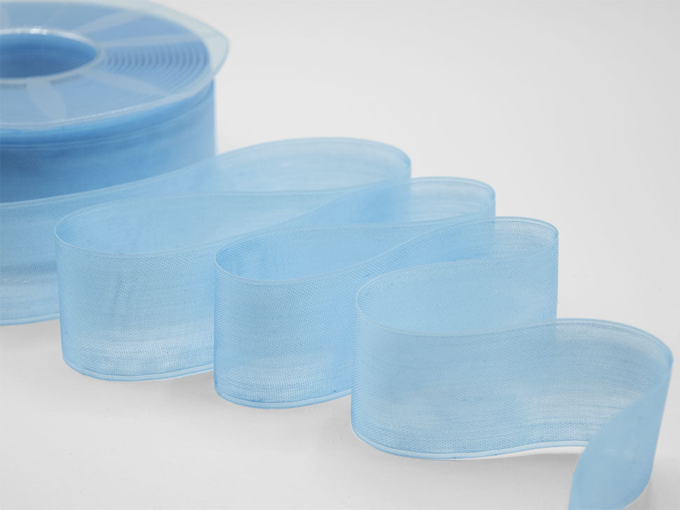portaconfetti velo tubolare 40 mm azzurro baby