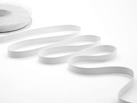 gros grain 10 mm bianco ottico