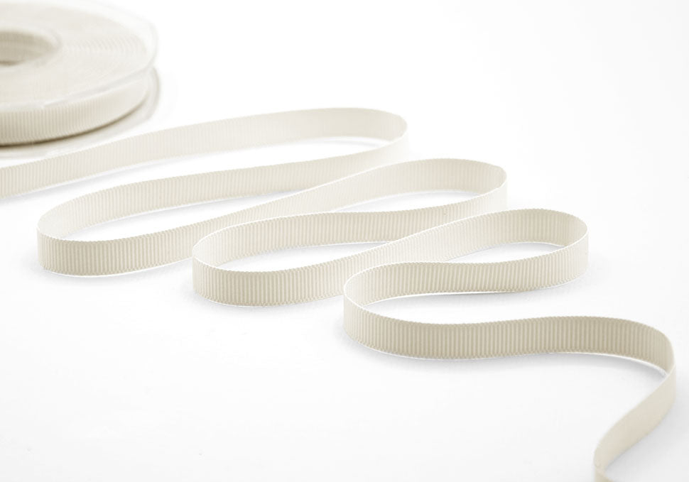 gros grain 10 mm bianco naturale