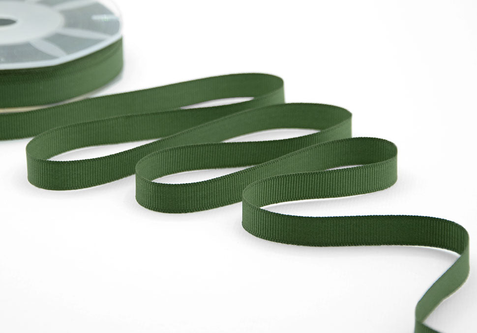 gros grain 10 mm verde inglese