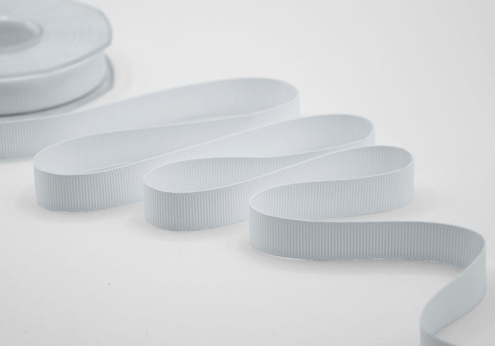 gros grain 15 mm bianco ottico
