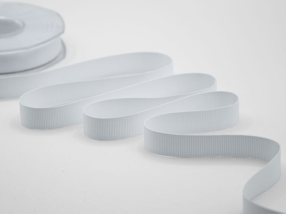 gros grain 15 mm bianco ottico