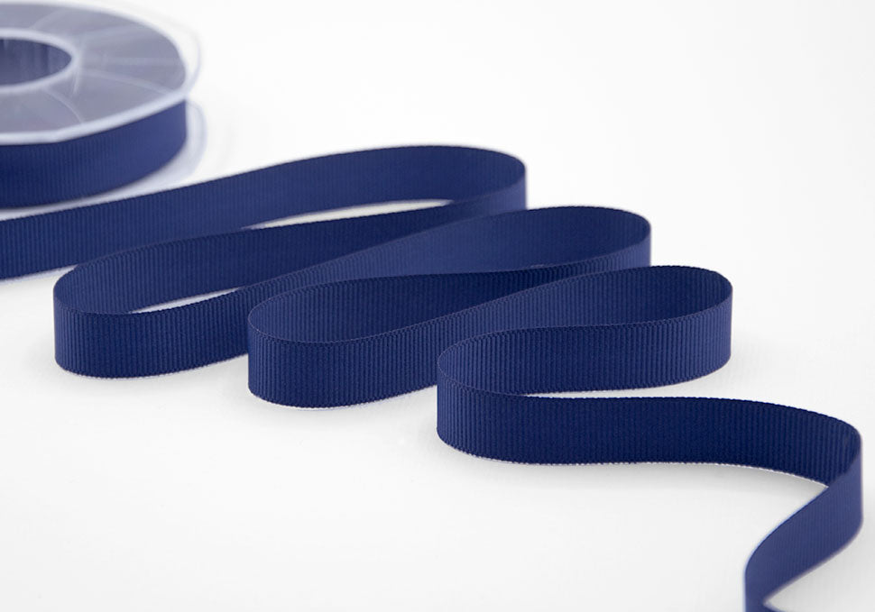 gros grain 15 mm blu scuro
