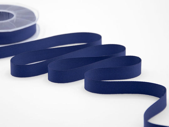 gros grain 15 mm blu scuro