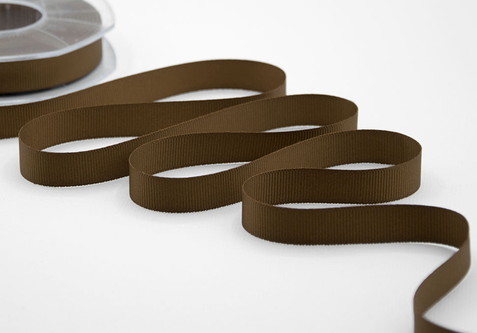 gros grain 15 mm marrone