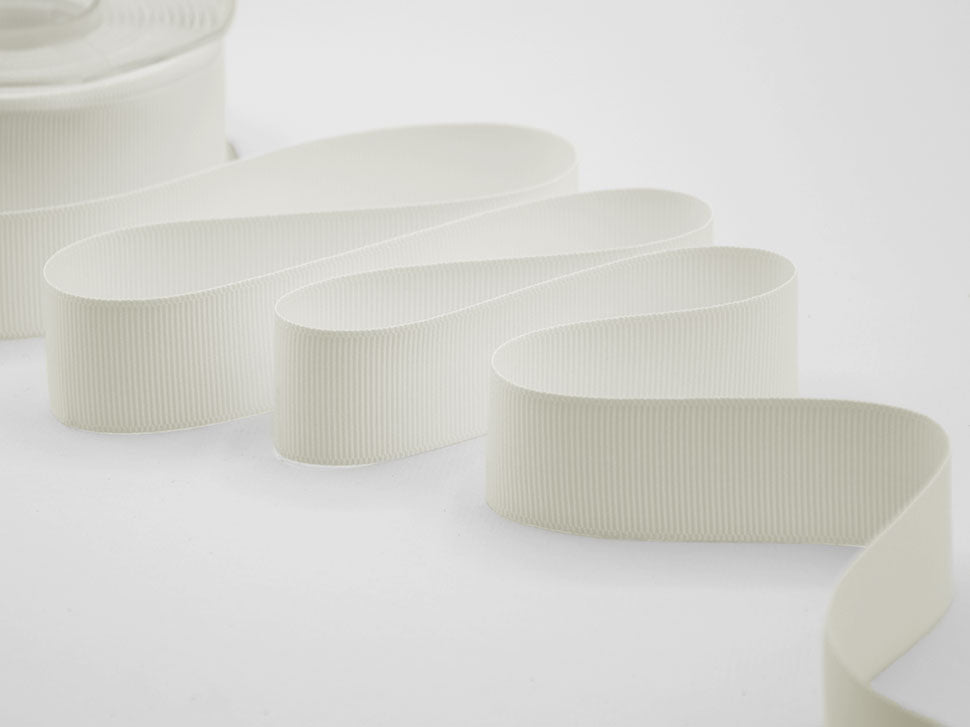 gros grain 30 mm bianco naturale