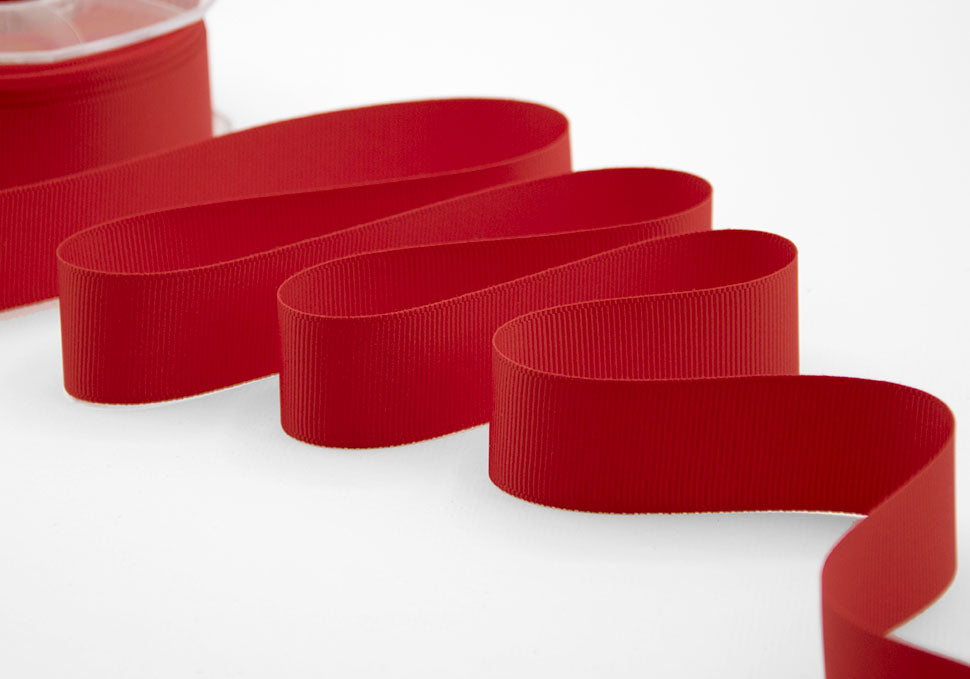 gros grain 30 mm rosso