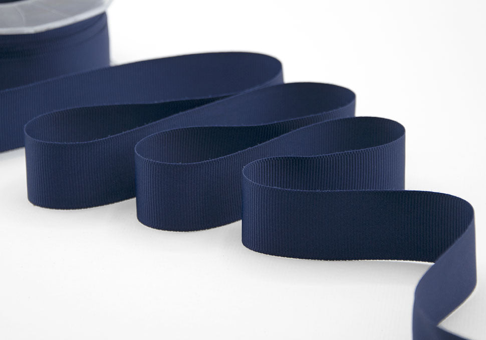 gros grain 30 mm blu scuro