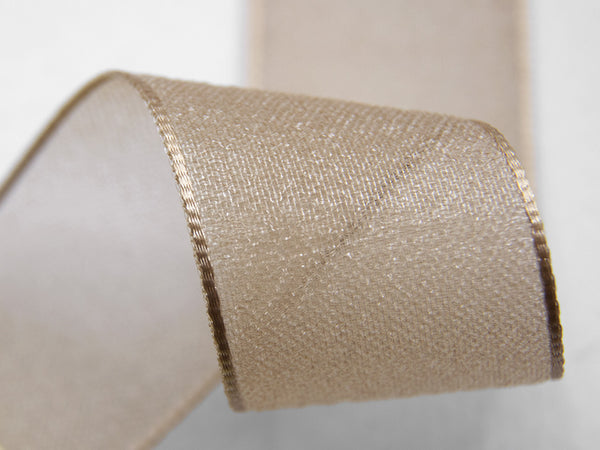 6 mm beige voile brillant