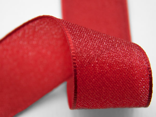 10 mm de voile brillant rouge