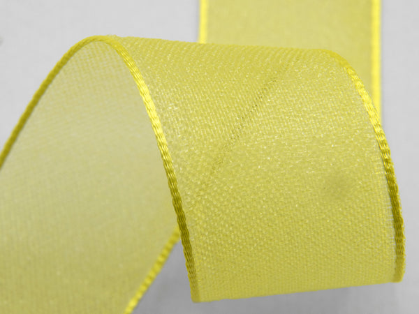 Voile brillante 40 mm jaune