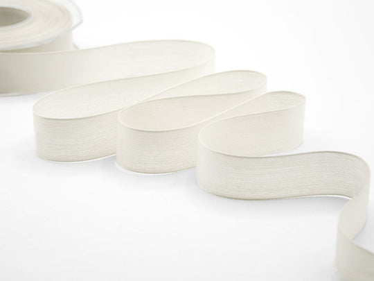 velo cotone resinato 25 mm bianco naturale