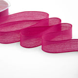 velo cotone resinato 25 mm fuxia peonia