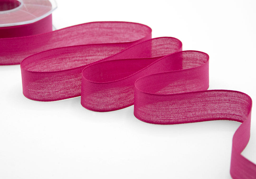 velo cotone resinato 25 mm fuxia peonia