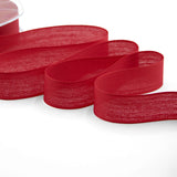 velo cotone resinato 25 mm rosso