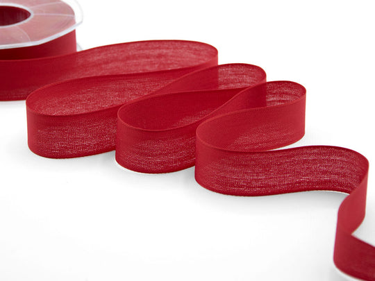 velo cotone resinato 25 mm rosso