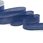 velo cotone resinato 25 mm blu scuro