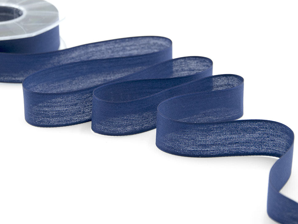 velo cotone resinato 25 mm blu scuro