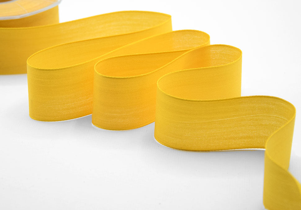 velo cotone resinato 40 mm giallo sole