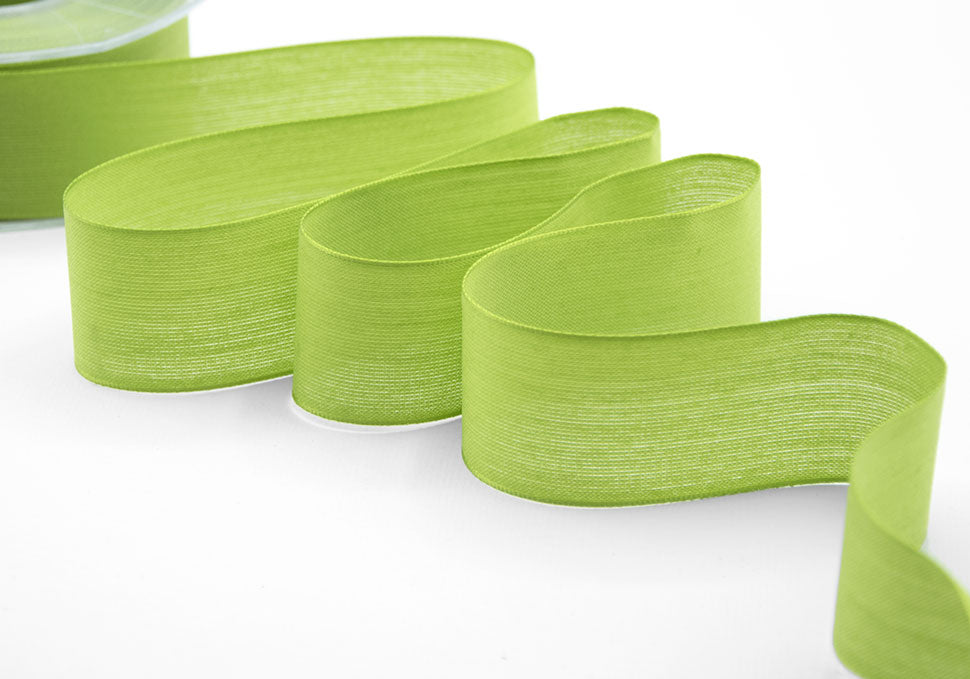 velo cotone resinato 40 mm verde pistacchio