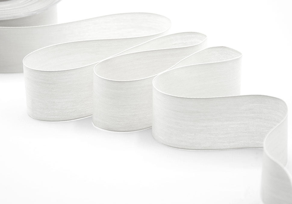 velo cotone resinato 40 mm bianco ottico