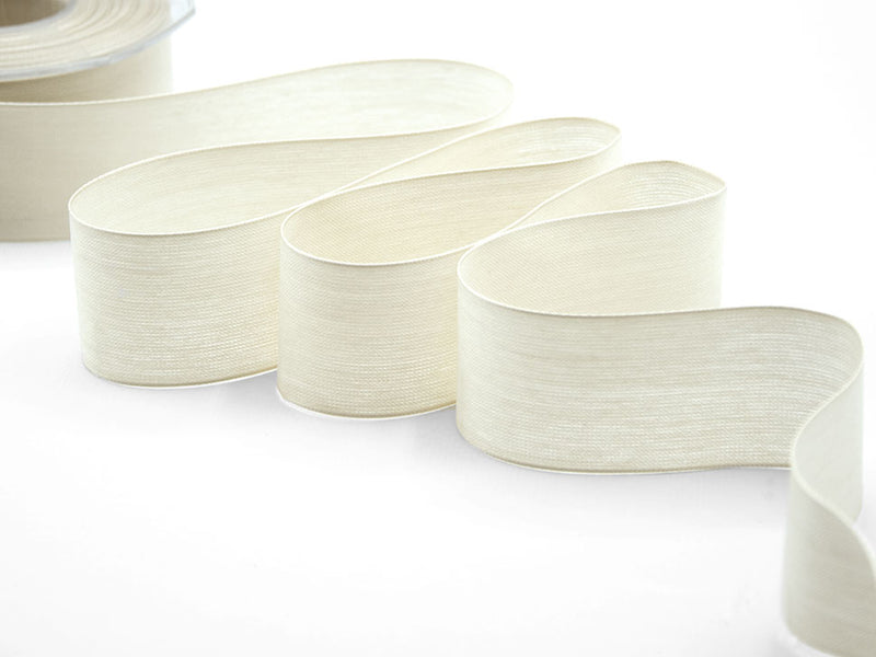 Velo Cotone Resinato 40 mm Bianco Naturale