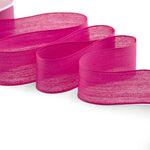 velo cotone resinato 40 mm fuxia peonia