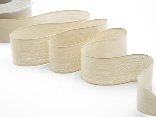 velo cotone resinato 40 mm beige
