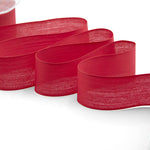 velo cotone resinato 40 mm rosso