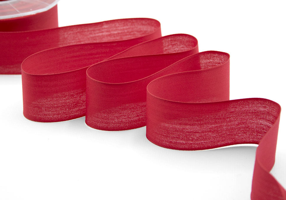 velo cotone resinato 40 mm rosso