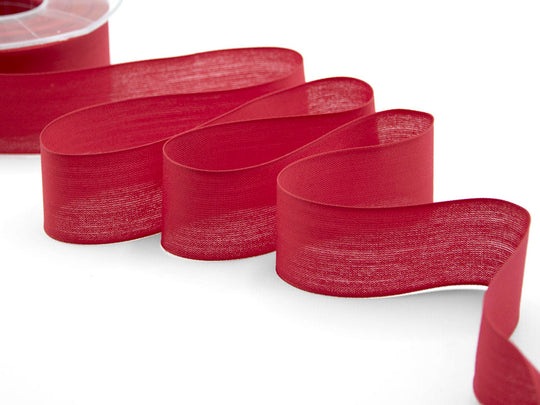 velo cotone resinato 40 mm rosso