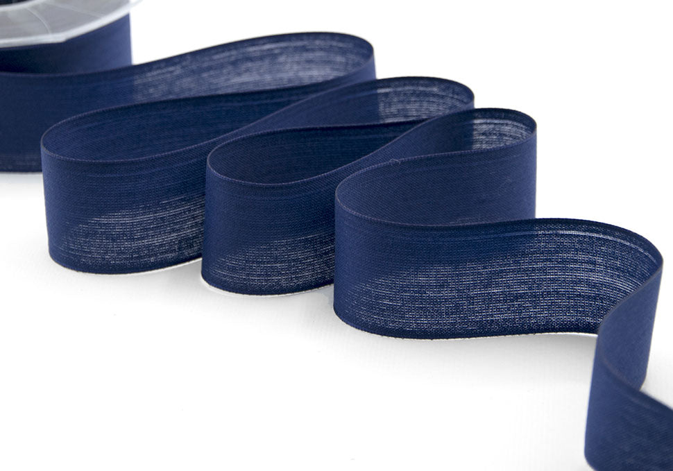 velo cotone resinato 40 mm blu scuro