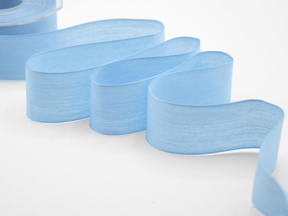 velo cotone resinato 40 mm azzurro baby