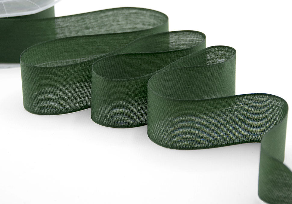 velo cotone resinato 40 mm verde inglese
