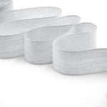 velo cotone resinato 40 mm grigio perla