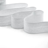velo cotone resinato 40 mm grigio perla