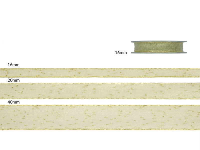Gold silver glass 16 mm gold