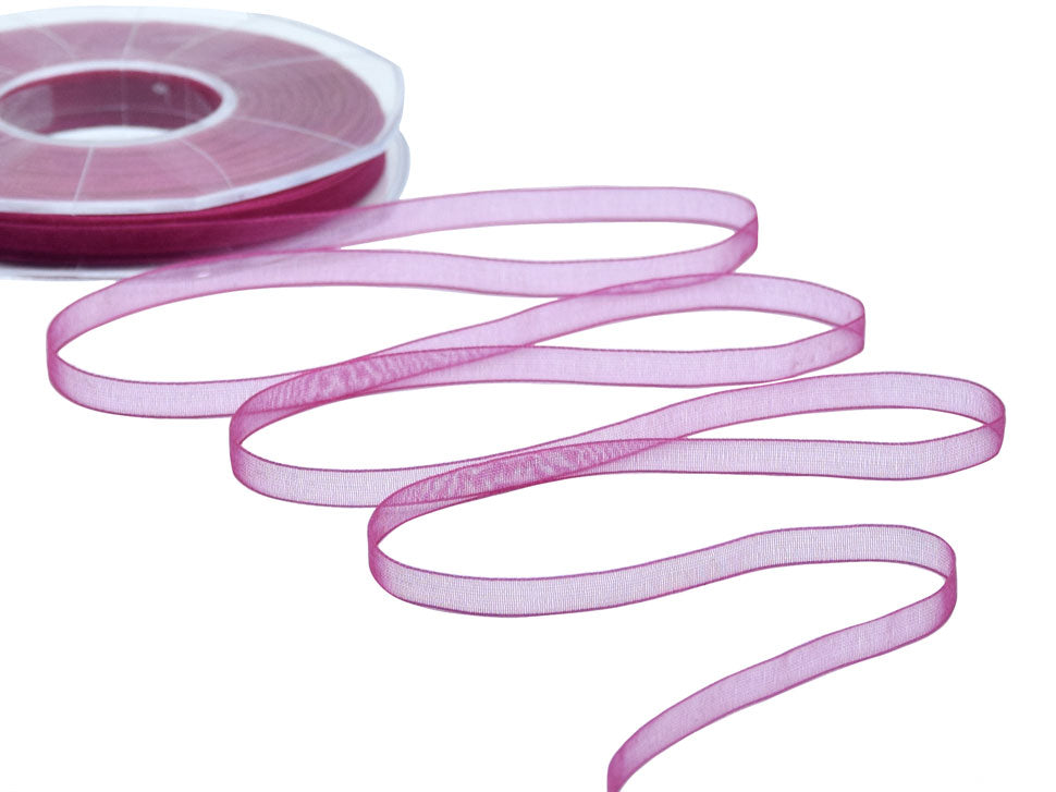 organza 7 mm fuxia peonia
