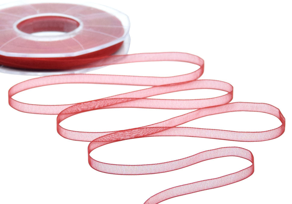 organza 7 mm rosso