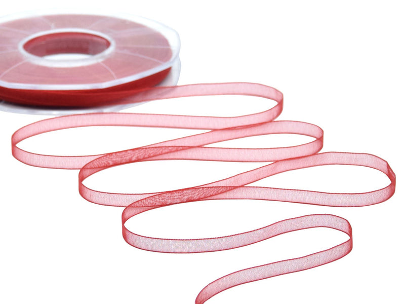 organza 7 mm rosso
