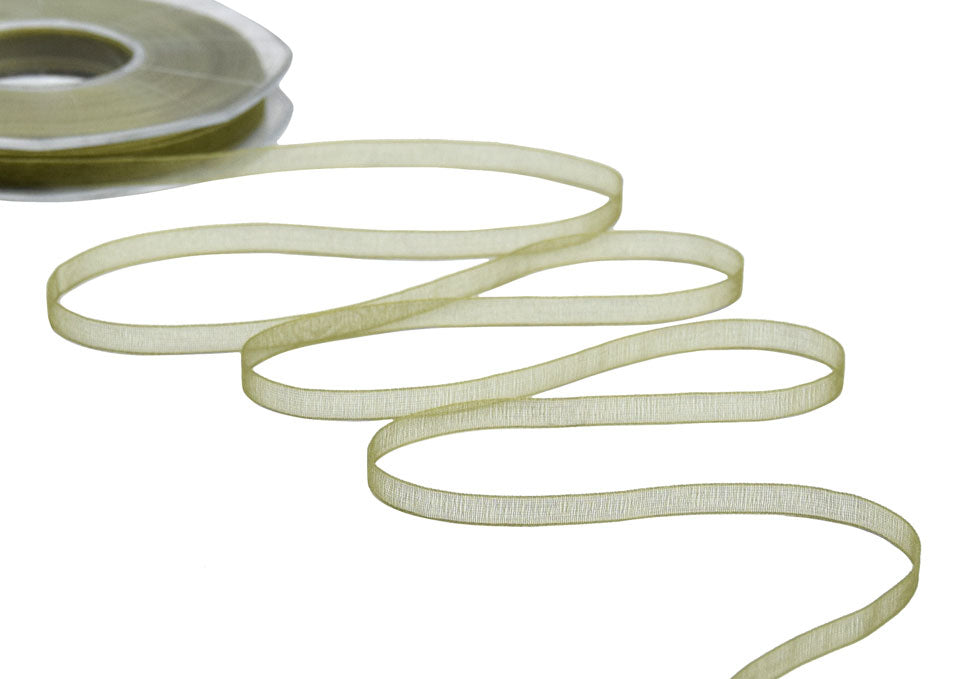 organza 7 mm verde muschio