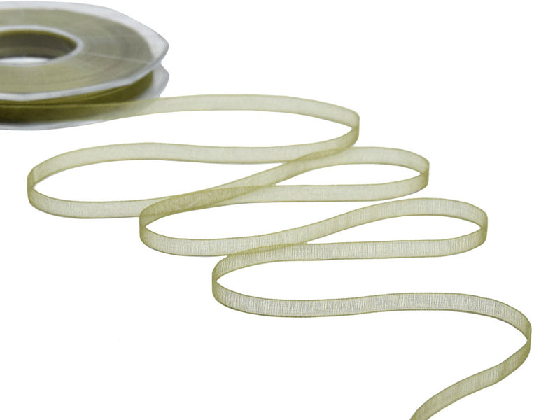 organza 7 mm verde muschio