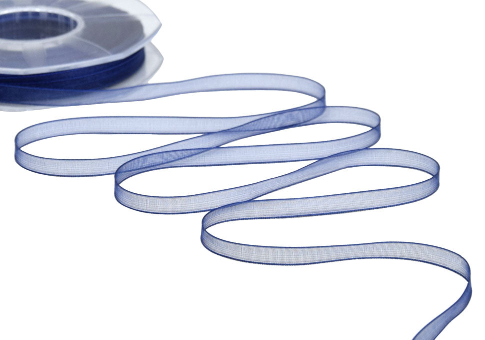 organza 7 mm blu scuro