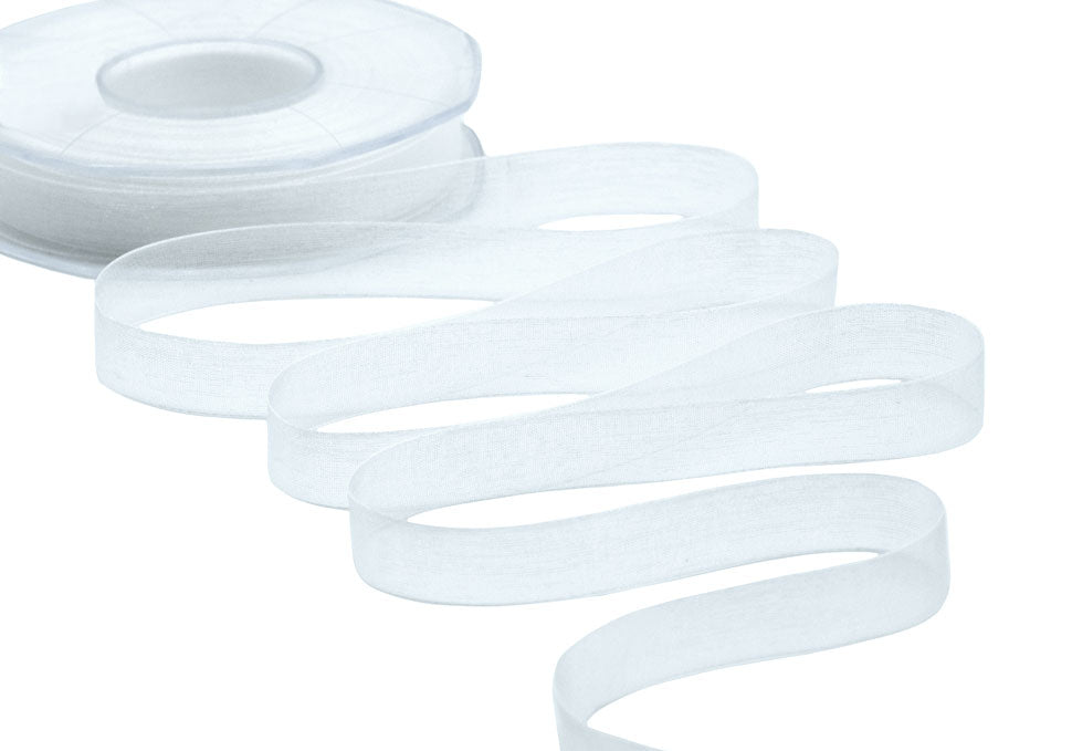 organza 15 mm bianco ottico